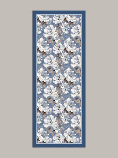 Mahperi  Koleksiyonu - Lacivert Havuz Tek Taraf Şal