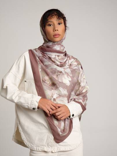 Mahperi  Koleksiyonu - Pudra Oda Tek Taraf Şal - 3