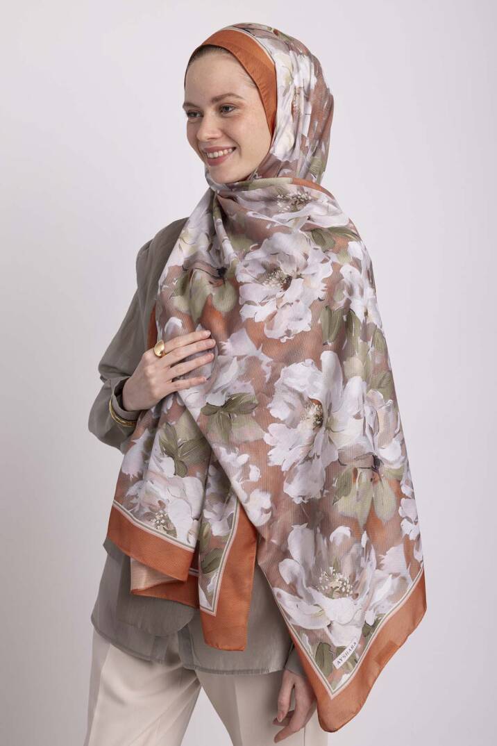 Mahperi  Koleksiyonu - Tuğla Revak Tek Taraf Şal - 1