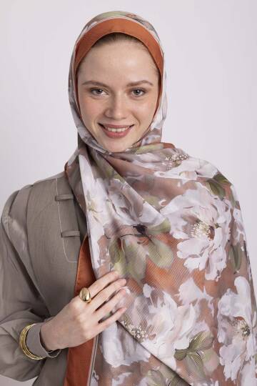 Mahperi  Koleksiyonu - Tuğla Revak Tek Taraf Şal - 2