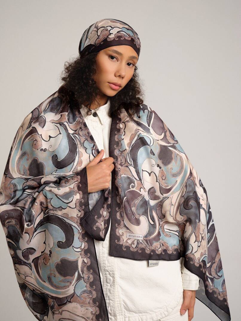 Mihrimah Koleksiyonu - Haliç Gecesi Tek Taraf Şal - 3