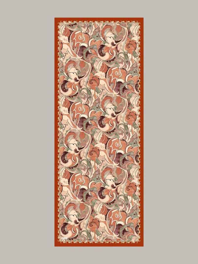 Mihrimah Koleksiyonu - Kehribar Kemer Tek Taraf Şal - 5