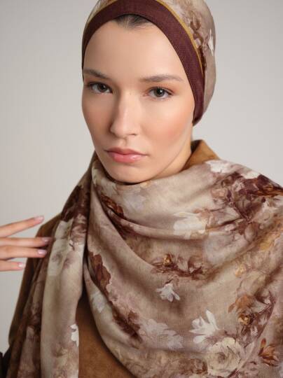 Mühr-i Gül Koleksiyonu - Kına Mührü Tek Taraf Şal - 2