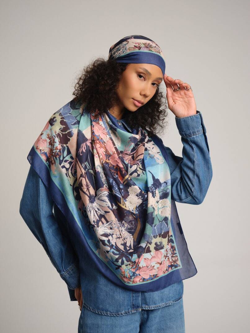 Nakkaş Avlusu Koleksiyonu - Haliç Meltemi Tek Taraf Şal - 1