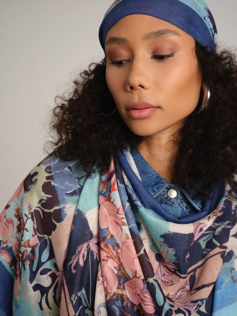 Nakkaş Avlusu Koleksiyonu - Haliç Meltemi Tek Taraf Şal - 2