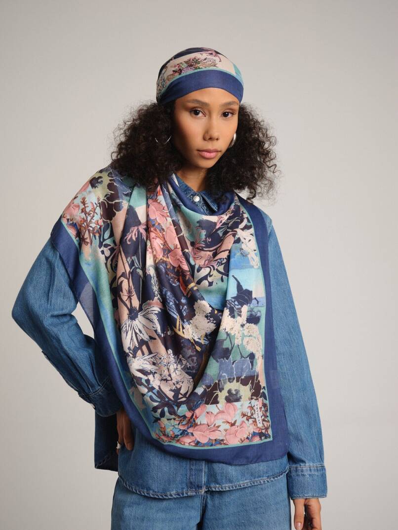 Nakkaş Avlusu Koleksiyonu - Haliç Meltemi Tek Taraf Şal - 3