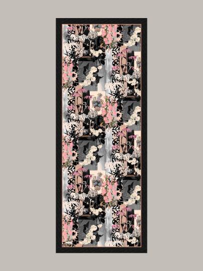 Nakkaş Avlusu Koleksiyonu - Mermer Alaca Tek Taraf Şal