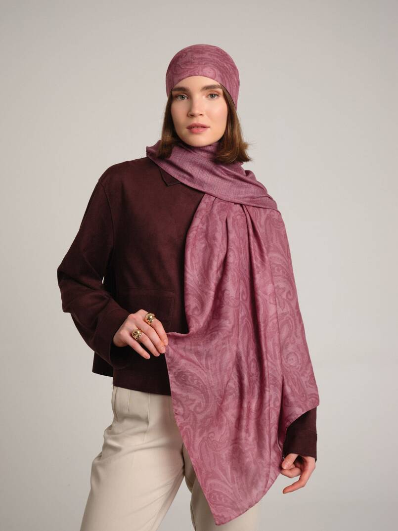 Nakkaşhâne Koleksiyonu - Gülâbî Hâtem Çift Taraf Şal - 1