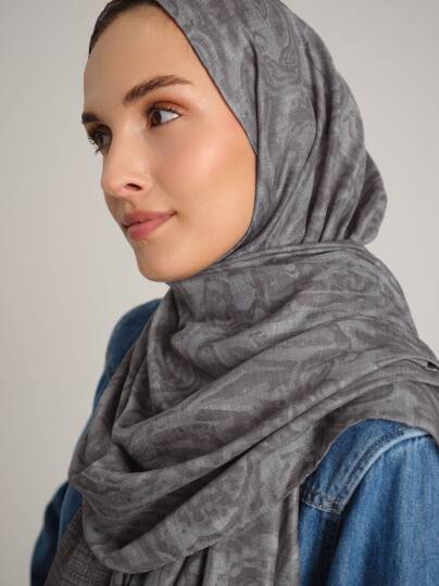 Nakkaşhâne Koleksiyonu - Gümüş Çift Taraf Şal - 2