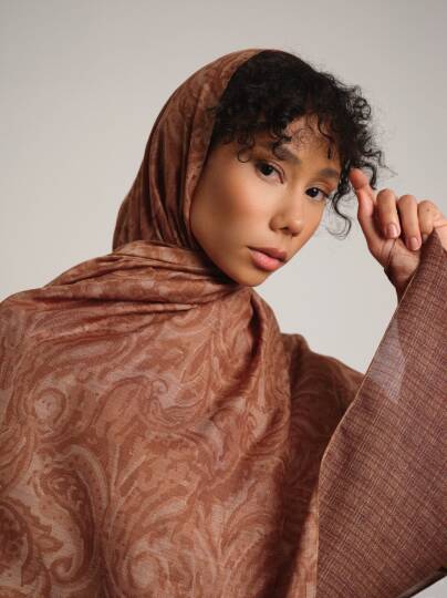 Nakkaşhâne Koleksiyonu - Kehribâr Terennüm Çift Taraf Şal - 4