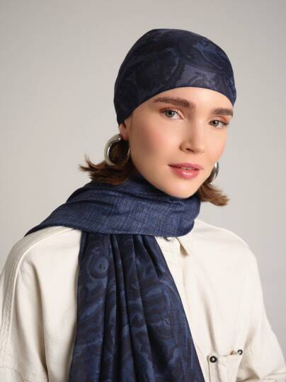 Nakkaşhâne Koleksiyonu - Lâciverd Nakkaş Çift Taraf Şal - 2