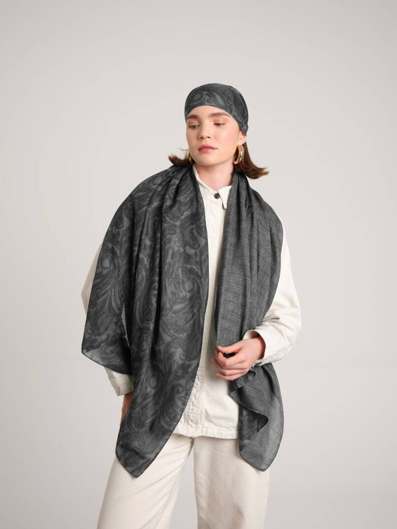 Nakkaşhâne Koleksiyonu - Sürme Çift Taraf Şal - 1