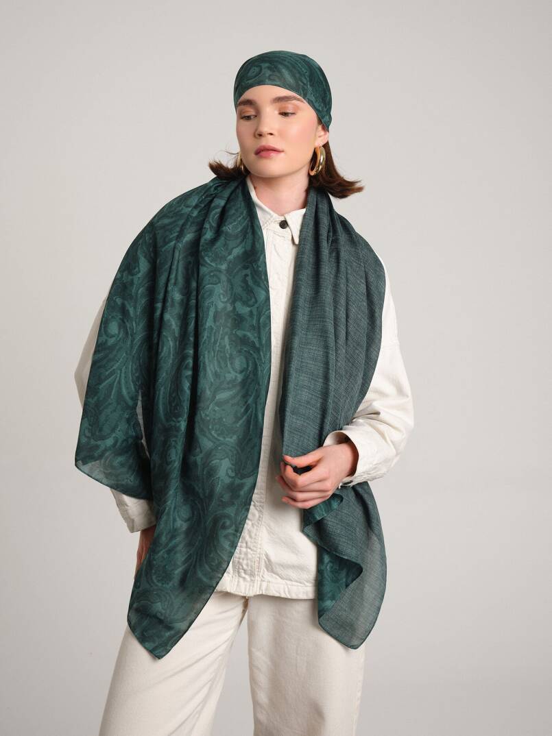 Nakkaşhâne Koleksiyonu - Zümrüd Çift Taraf Şal - 1