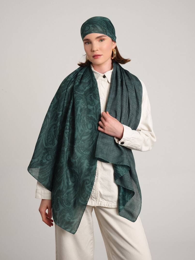 Nakkaşhâne Koleksiyonu - Zümrüd Çift Taraf Şal - 4