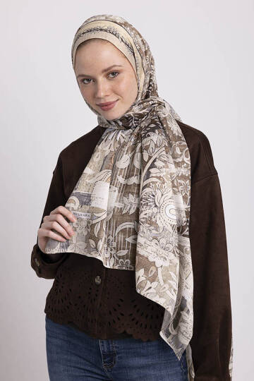 Nakkaşın Mührü Koleksiyonu - Keten Sayfa Tek Taraf Şal