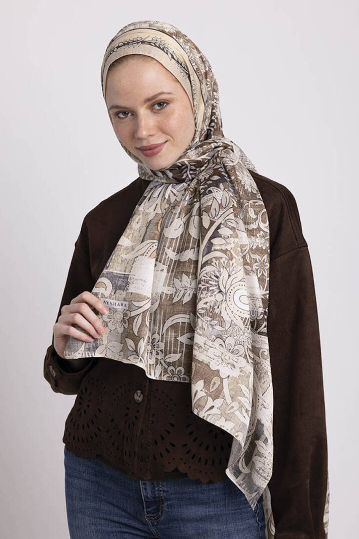 Nakkaşın Mührü Koleksiyonu - Keten Sayfa Tek Taraf Şal - 1