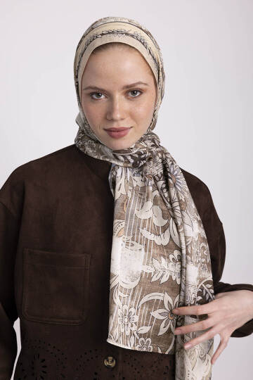 Nakkaşın Mührü Koleksiyonu - Keten Sayfa Tek Taraf Şal - 6
