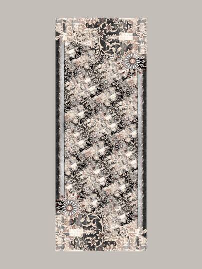 Nakkaşın Mührü Koleksiyonu - Mürekkep Gölge Tek Taraf Şal - 8