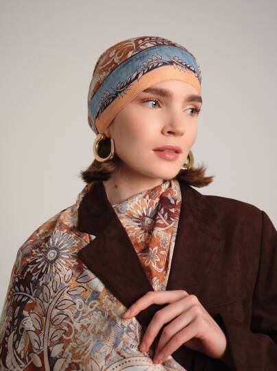 Nakkaşın Mührü Koleksiyonu - Safran Levha Tek Taraf Şal - 2