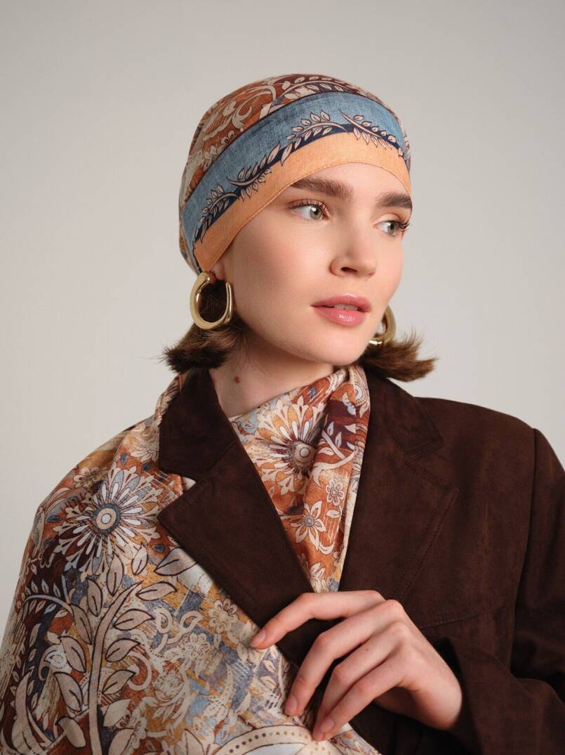 Nakkaşın Mührü Koleksiyonu - Safran Levha Tek Taraf Şal - 2