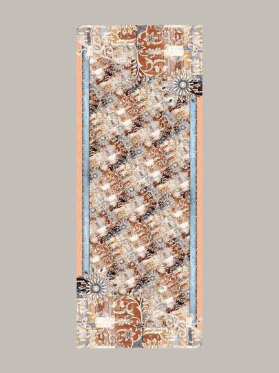 Nakkaşın Mührü Koleksiyonu - Safran Levha Tek Taraf Şal - 5