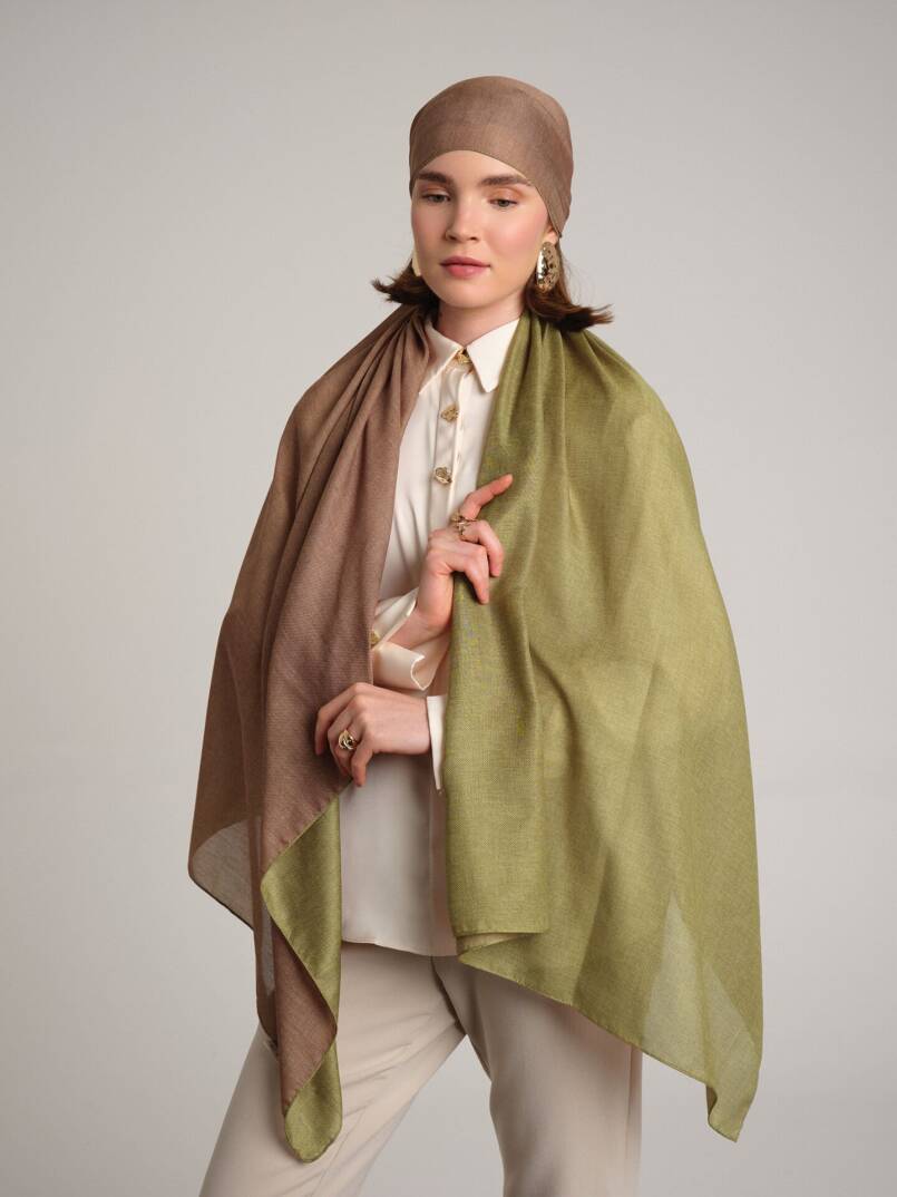 Nazenin Koleksiyonu - Adaçayı Büyüsü Çift Taraf Şal - 1