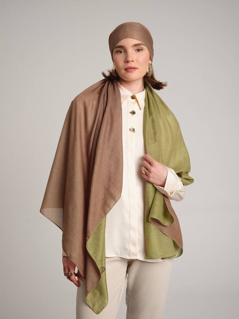 Nazenin Koleksiyonu - Adaçayı Büyüsü Çift Taraf Şal - 4