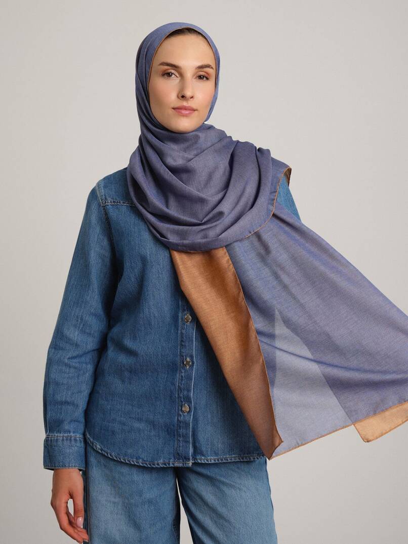 Nazenin Koleksiyonu - Günbatımı Çift Taraf Şal - 3