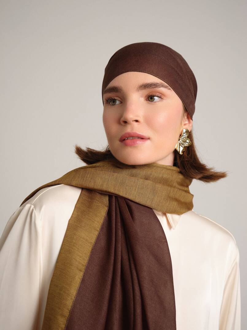 Nazenin Koleksiyonu - Koyu Derya Çift Taraf Şal - 2