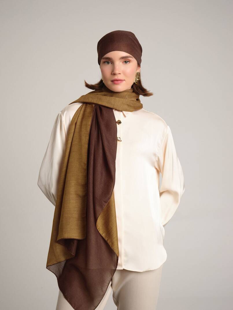 Nazenin Koleksiyonu - Koyu Derya Çift Taraf Şal - 3