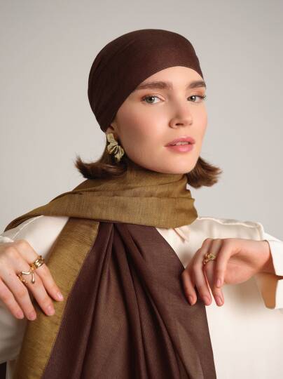 Nazenin Koleksiyonu - Koyu Derya Çift Taraf Şal - 4