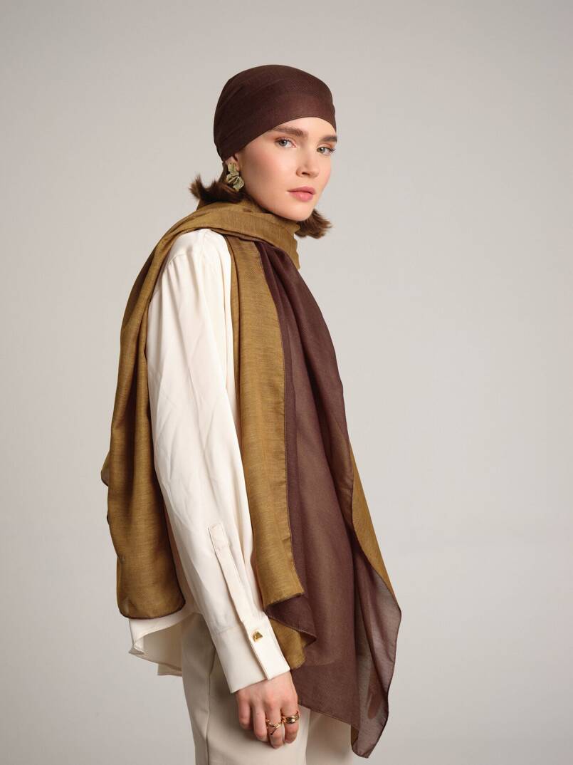 Nazenin Koleksiyonu - Koyu Derya Çift Taraf Şal - 5