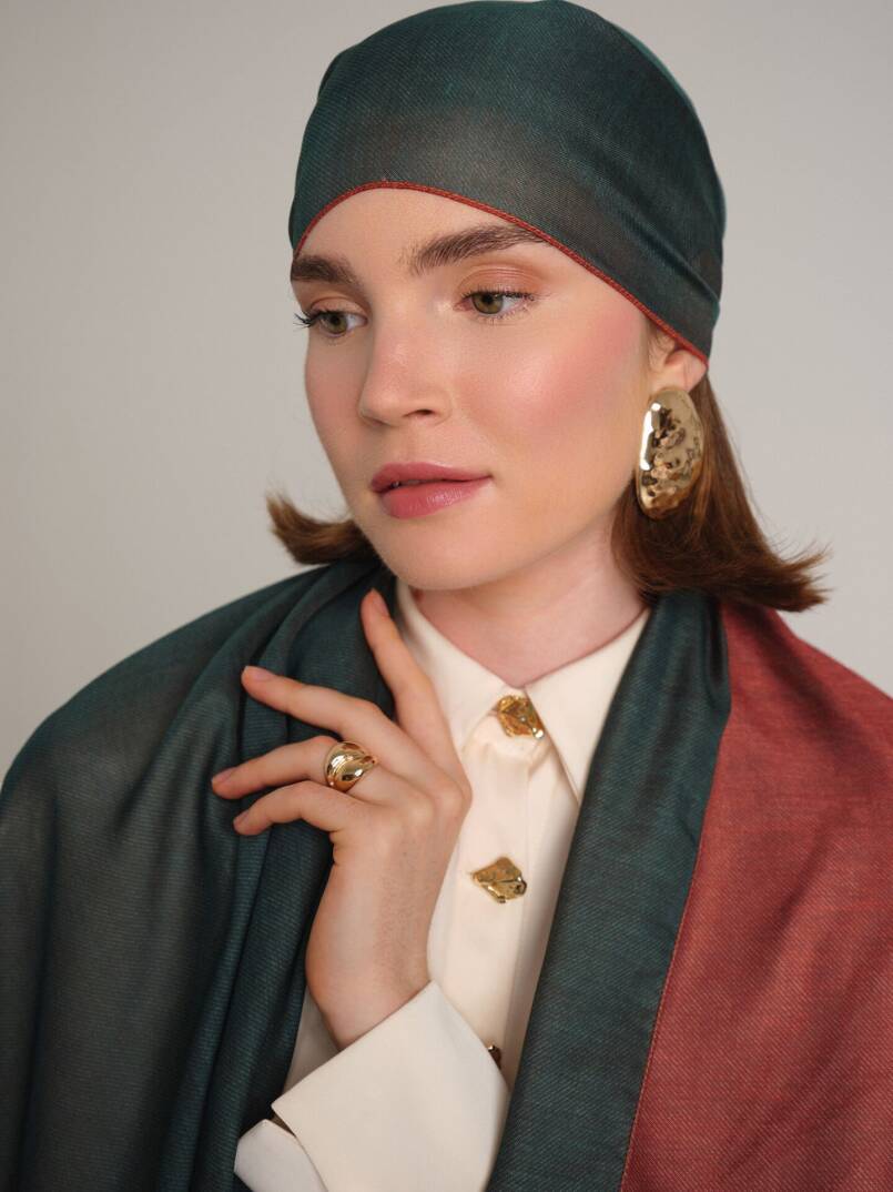 Nazenin Koleksiyonu - Tan Çift Taraf Şal - 2