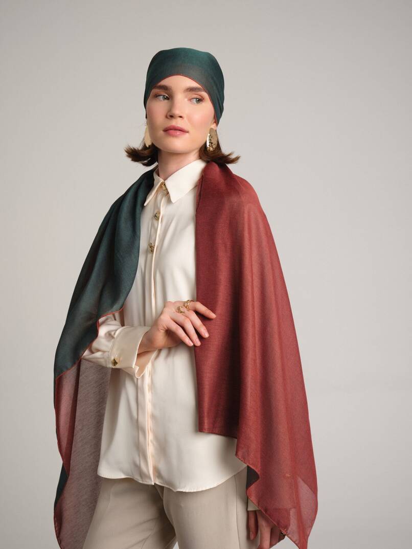 Nazenin Koleksiyonu - Tan Çift Taraf Şal - 3