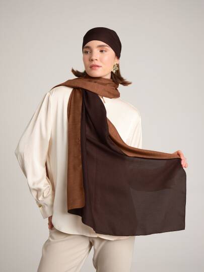 Nazenin Koleksiyonu - Tarçın Büyüsü Çift Taraf Şal