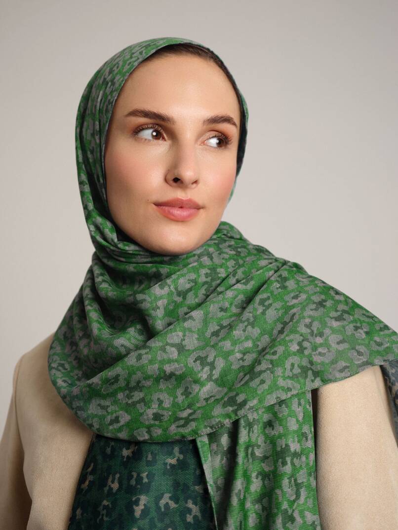 Peleng Koleksiyonu - Çağla Tınısı Çift Taraf Şal - 1