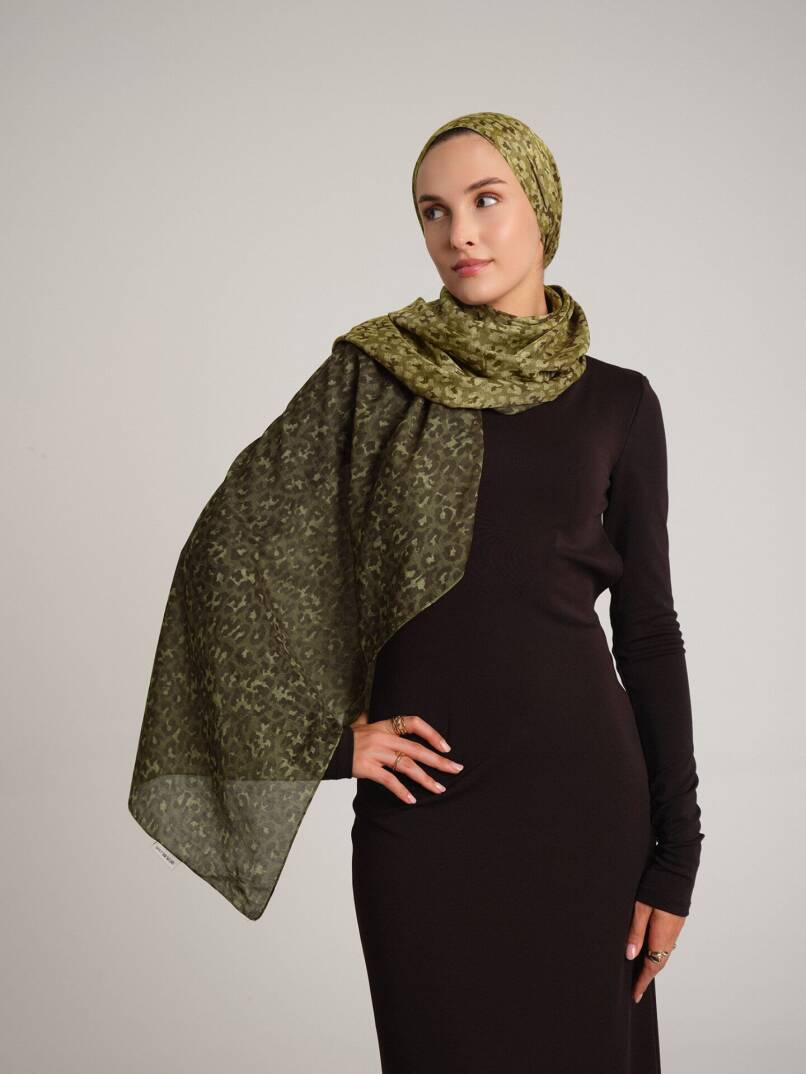 Peleng Koleksiyonu - Filiz Çift Taraf Şal - 1