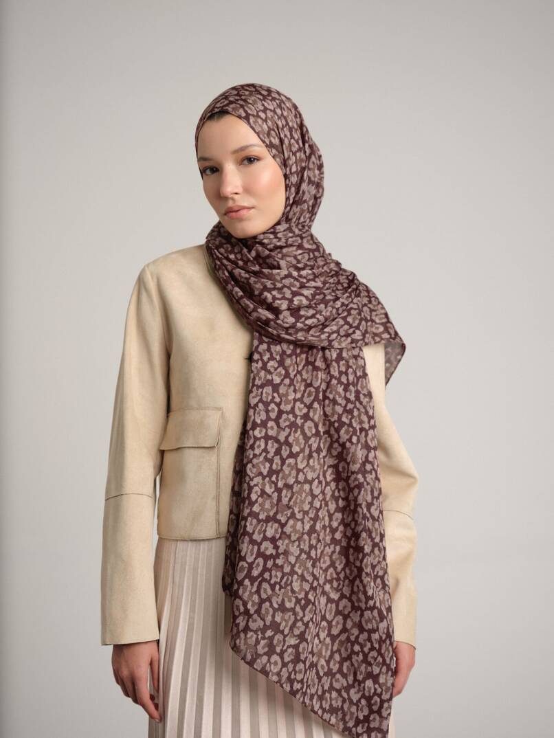 Peleng Koleksiyonu - Kestane Kabuğu Çift Taraf Şal - 3