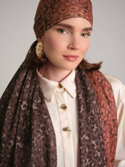 Peleng Koleksiyonu - Koral Yalaz Çift Taraf Şal