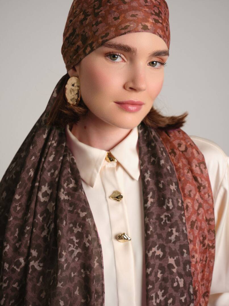 Peleng Koleksiyonu - Koral Yalaz Çift Taraf Şal - 1