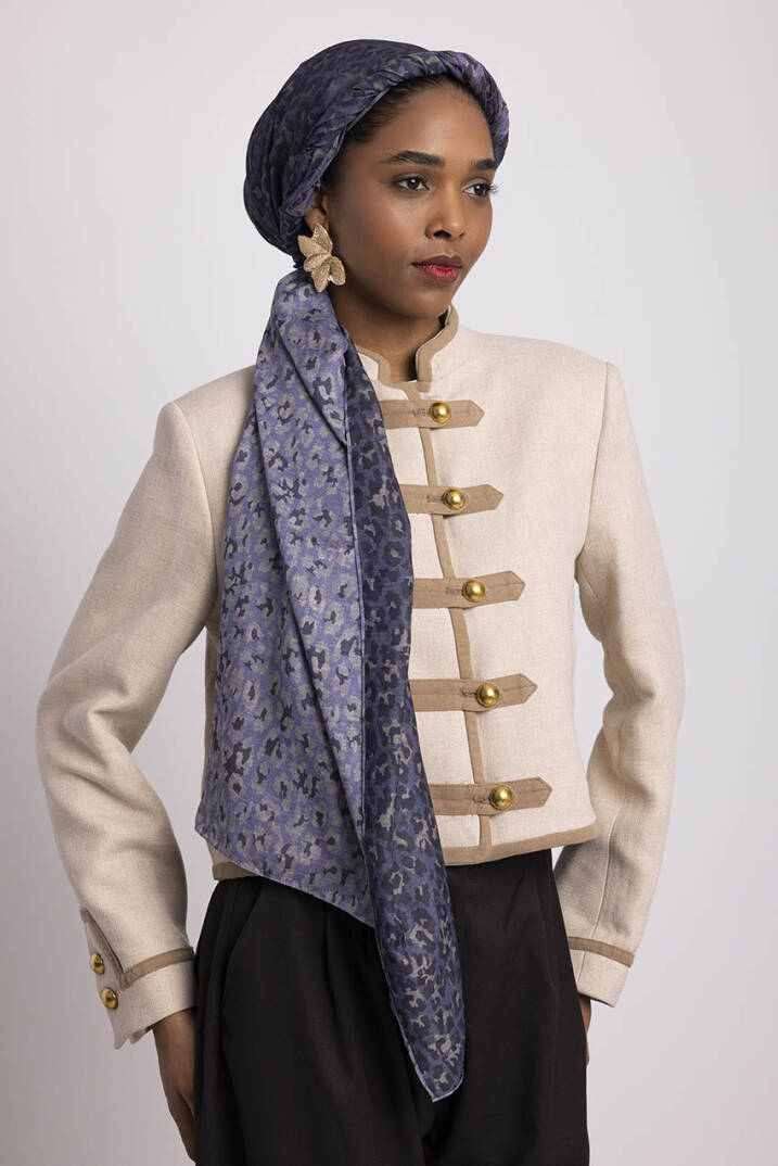 Peleng Koleksiyonu - Leylak Tozu Çift Taraf Şal - 1