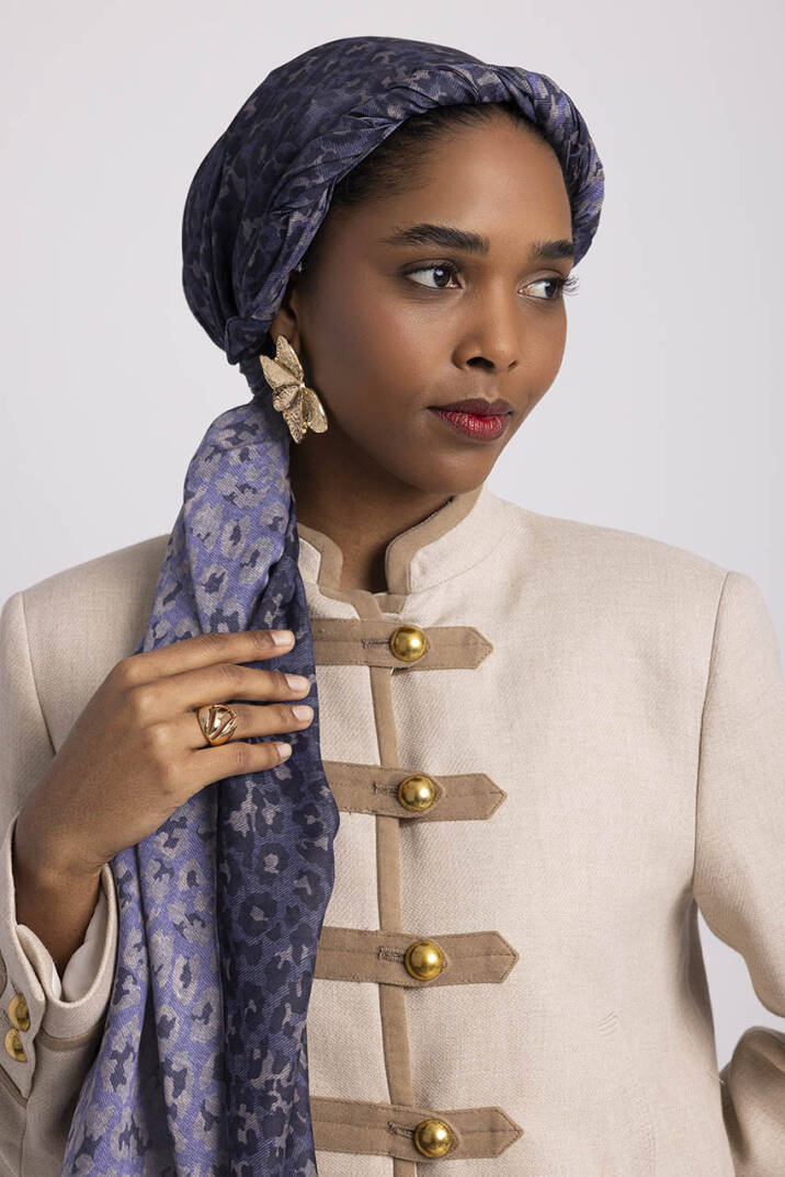 Peleng Koleksiyonu - Leylak Tozu Çift Taraf Şal - 4