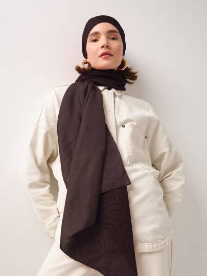 Rûmî Sema Koleksiyonu - Çam Kabuğu Çift Taraf Şal