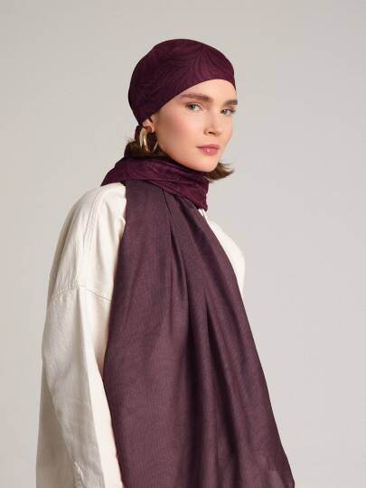 Rûmî Sema Koleksiyonu - Kızıl Kadife Çift Taraf Şal