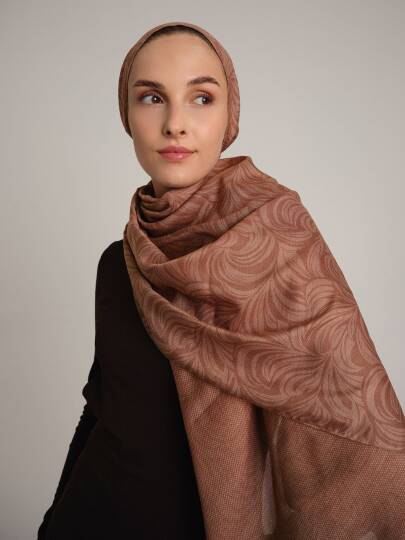 Rûmî Sema Koleksiyonu - Kızıl Toprak Çift Taraf Şal