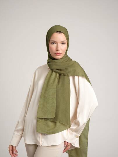 Rûmî Sema Koleksiyonu - Yeşil Huzur Çift Taraf Şal