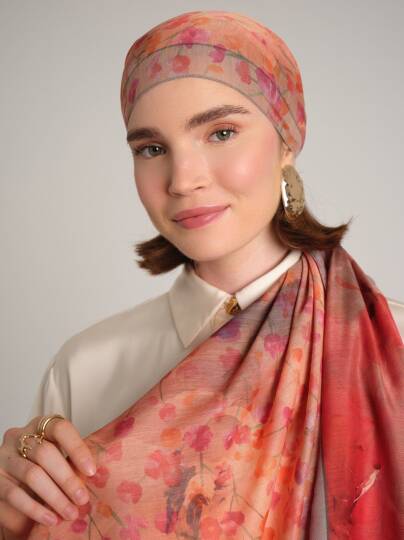 Şakayık Koleksiyonu - Alşafak Çift Taraf Şal - 2