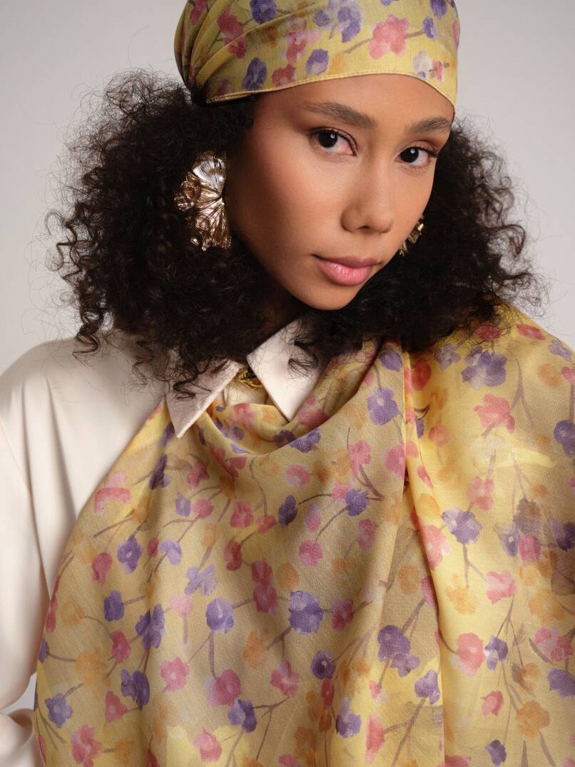 Şakayık Koleksiyonu - Hale Çift Taraf Şal - 4