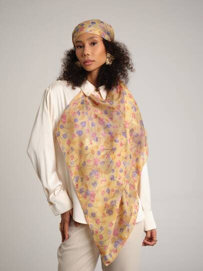 Şakayık Koleksiyonu - Hale Çift Taraf Şal - 5