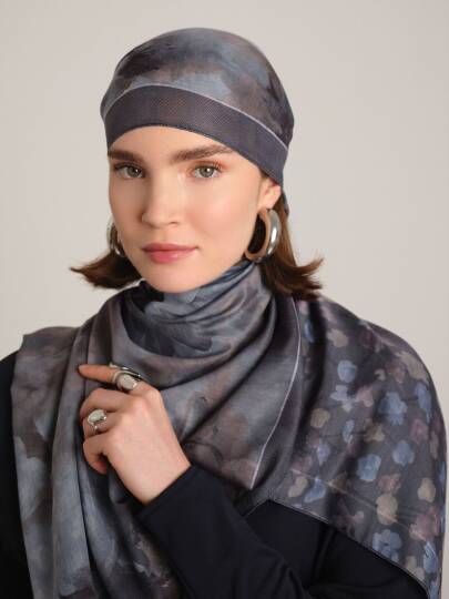 Şakayık Koleksiyonu - Kömür Çift Taraf Şal - 2